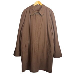 VTG London Fog Men’s XL Tall Button Up Lined Tan Jacket Trench